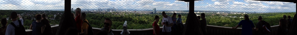 Aussicht vom Goetheturm in Frankfurt.