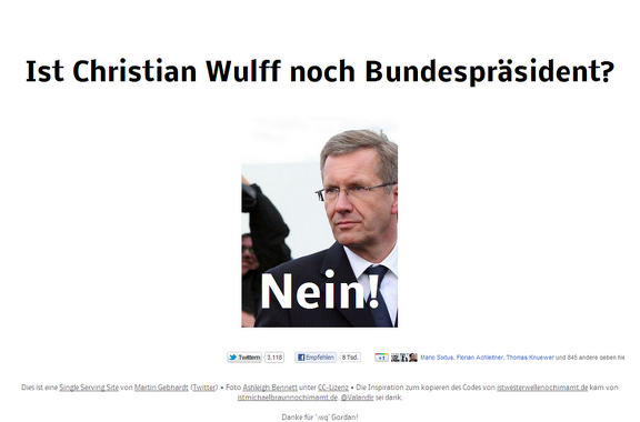 Ist Christian Wulff noch im Amt?