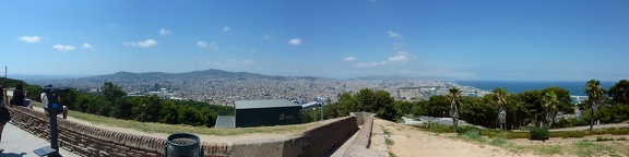 view from Montjuïc on Barcelona