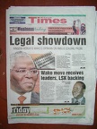 Kenya Times front page