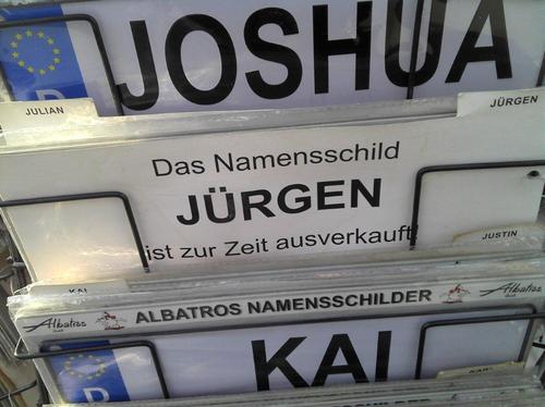 Das Namensschild Jürgen.... #dippemess